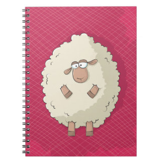 Carnet Illustration d'un mouton géant mignon et drôle