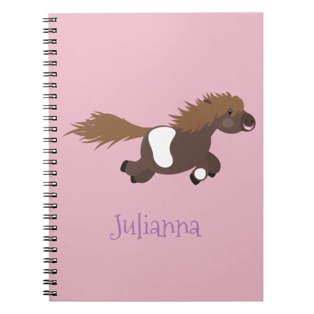 Carnet Illustration d'un poney de Shetland mignon (Devant)