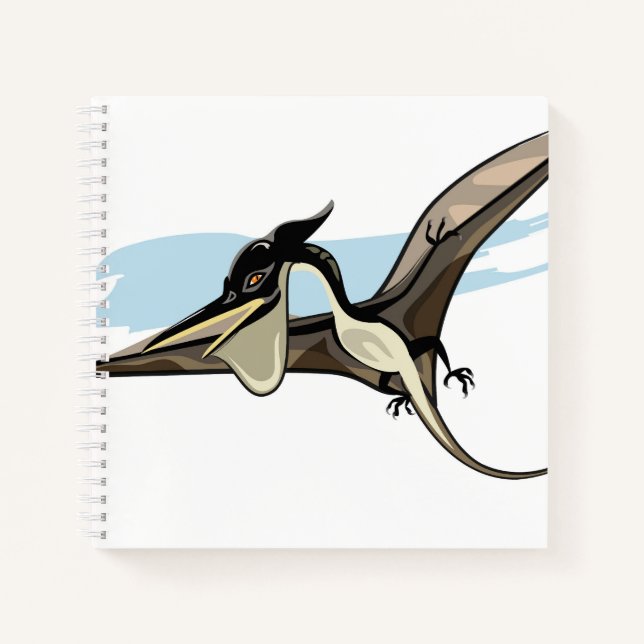 Carnet Illustration D'Un Pteranodon Dinosaure. (Devant)
