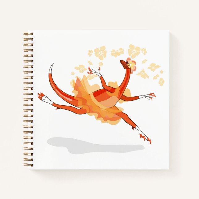 Carnet Illustration D'Un Raptor Danseur Ballerina. 2 (Devant)