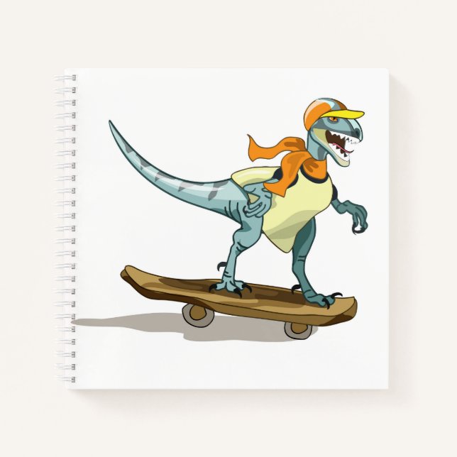 Carnet Illustration D'Un Raptor Skateboard. (Devant)