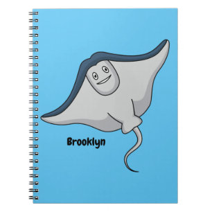 Carnet Illustration d'une caricature de poisson stingray