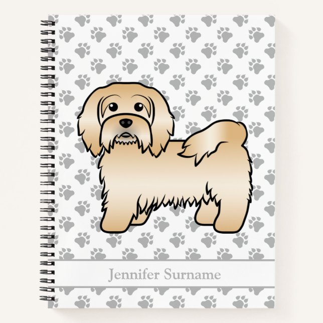 Carnet Illustration et nom de chien de dessin animé migno (Devant)