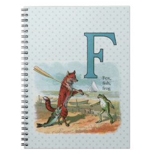 Carnet Illustration fantaisiste de renard et de grenouill