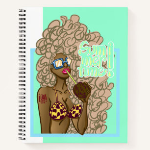 Carnet Illustration femme en été