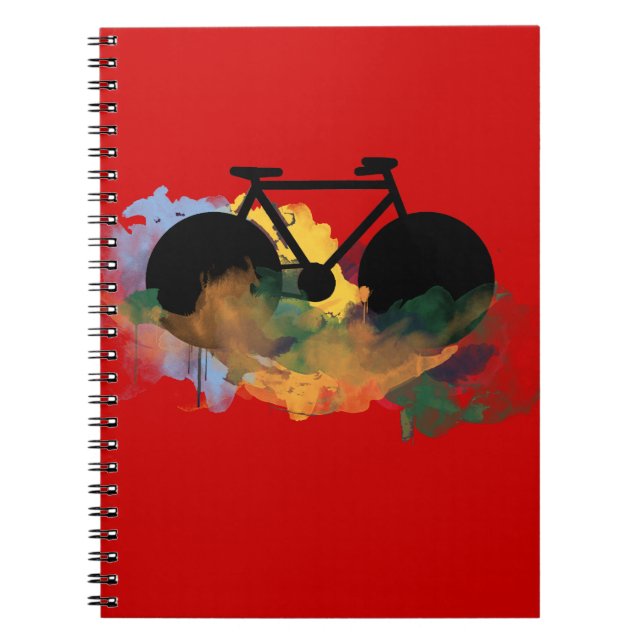 Carnet illustration graphique de l'art de la bicyclette u (Devant)