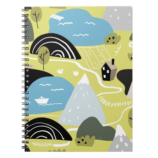 Carnet Illustration graphique scandinave transparente mot (Devant)