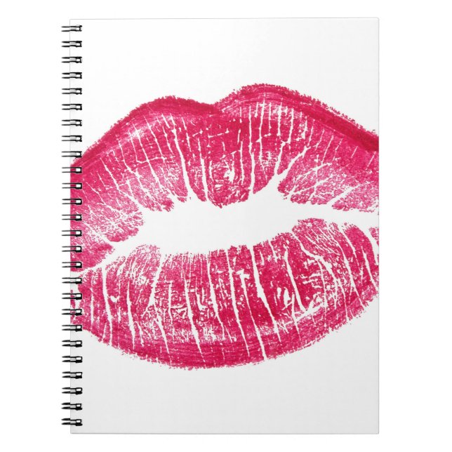 Carnet Illustration isolée des lèvres rouges vides (Devant)