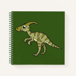 Carnet Illustration Mignonne D'Un Parasaurolophus Dinosau