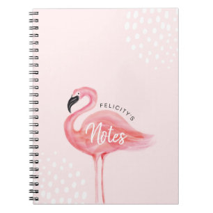Carnet Illustration moderne rose de Flamant rose