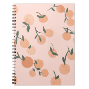 Carnet Illustration motif orange ou cerise à main levée