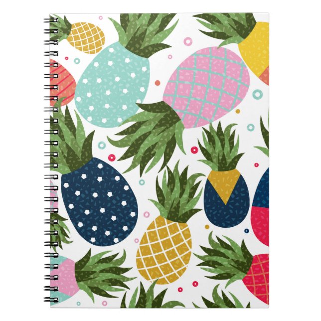 Carnet Illustration motif sans ananas, colorée  (Devant)