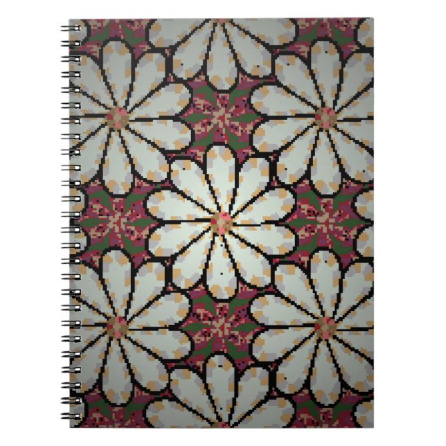 Carnet Illustration Motley. Petites fleurs colorées. Spri (Devant)