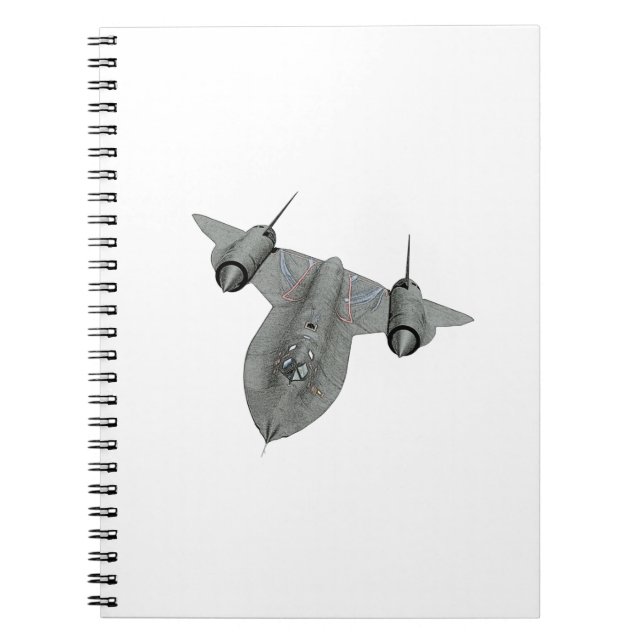Carnet Illustration noire et blanche du merle SR71 (Devant)