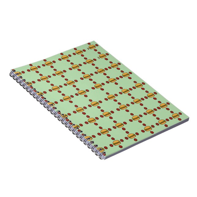 Carnet Illustration of hamburger patterns  (Côté Droit)