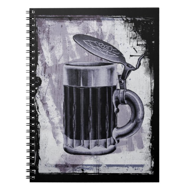 Carnet Illustration Old Beer Stein sur Grunge Arrière - p (Devant)