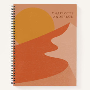 Carnet Illustration personnalisée de montagne du désert a