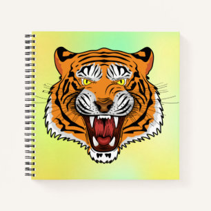 Carnet Illustration Tête de Tigre Féroce-24327 Sweat à ca