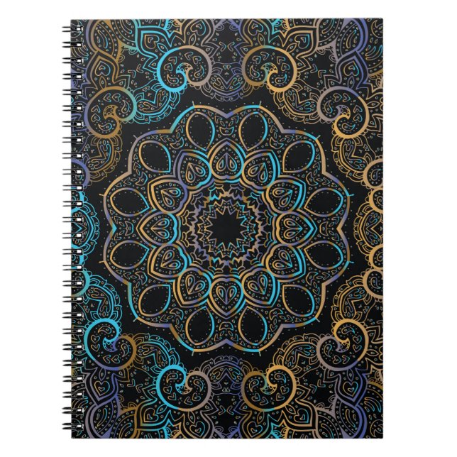 Carnet illustration vintage arrière - plan. Mandala. Indi (Devant)
