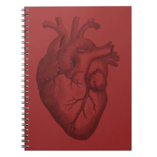 Carnet Illustration vintage de coeur