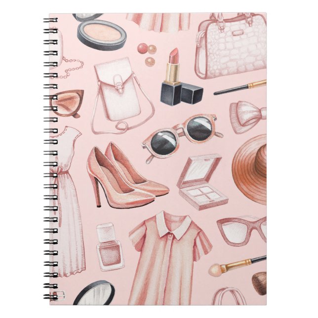 Carnet Illustrations à la mode : Motif chic sans couture. (Devant)