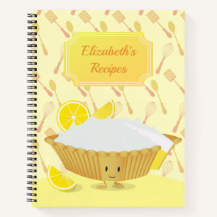 Carnet Illustré citron souriant Meringue Nom de la tarte