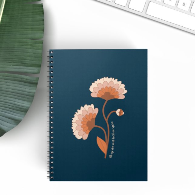 Carnet Ils ne Toil pas ou Spin Retro Floral Christian (Créateur téléchargé)