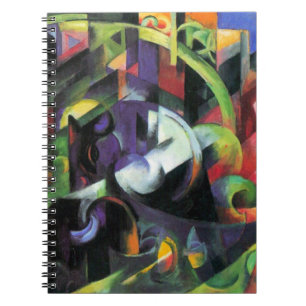 Carnet Image avec du bétail par Franz Marc, Art Vintage