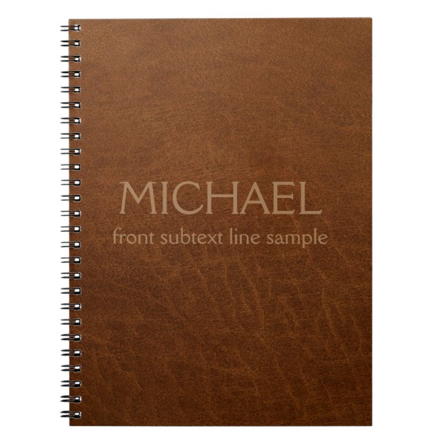 Carnet Image Brown en cuir personnalisée (Devant)