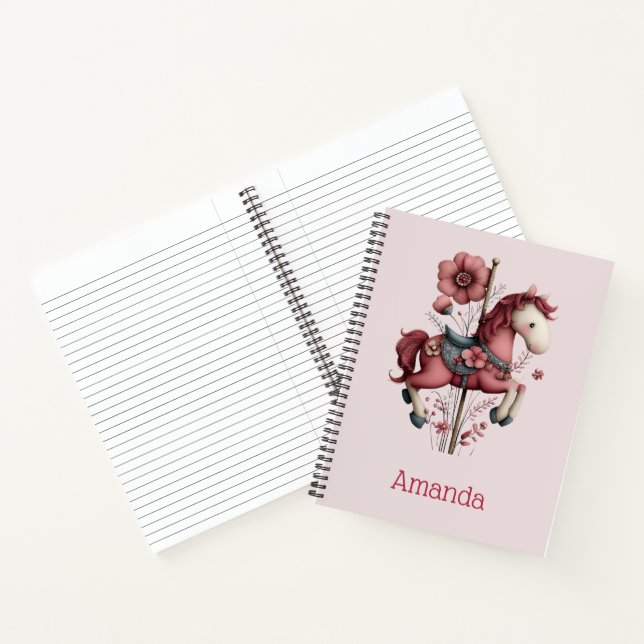 Carnet Image de cheval de carrousel fantaisiste (Intérieur)