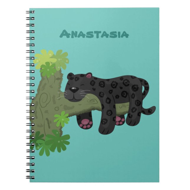 Carnet Image de dessin animé de chat en panthère noire ja (Devant)