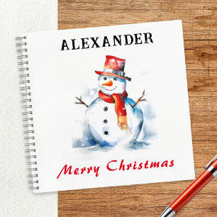 Carnet Image de Noël de bonhomme de neige Fête festive En