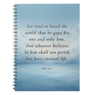 Carnet Image du verset biblique Jean 3:16