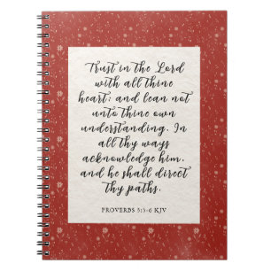 Carnet Image du verset biblique Proverbes 3:5-6 KJV 