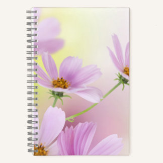 Carnet Image personnalisé & Fleur rose aquarelle