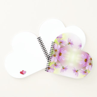 Carnet Image personnalisé & Fleur rose aquarelle