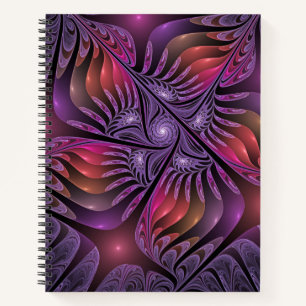 Carnet Imaginaire coloré Abstrait moderne violet fractal