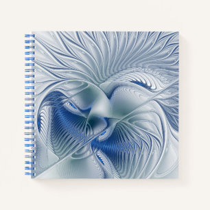 Carnet Imaginaire dynamique tons bleus Abstraits Art frac