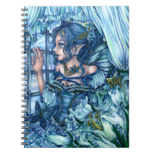 Carnet Imaginaire Fairy Anime Girl Victorian Blue