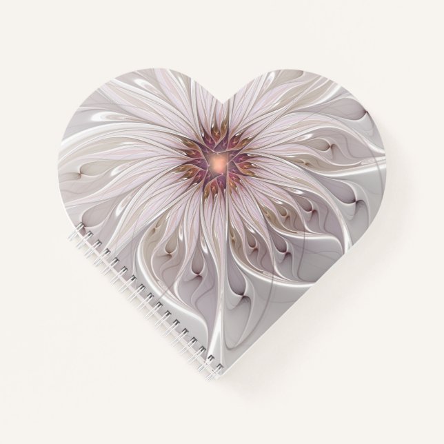 Carnet Imaginaire Floral, Abstraite Fleur Pastel Moderne (Devant)
