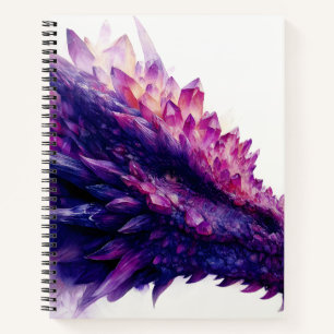 Carnet Imaginaire mystique Améthyste cristal Dragon Bête