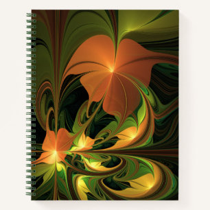 Carnet Imaginaire Plante Abstrait rouille verte Brown fra