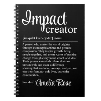 Carnet Impact Creator Definition Personalized Gift