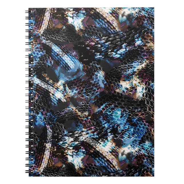 Carnet impression Abstraite de reptiles de peau de serpen (Devant)