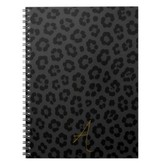 Carnet Impression animalière tachetée Léopard de minuit