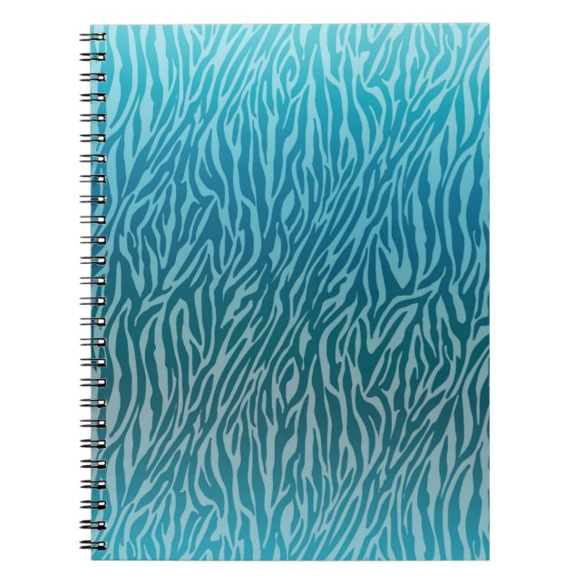 Carnet Impression Aqua Ombre Zebra (Devant)