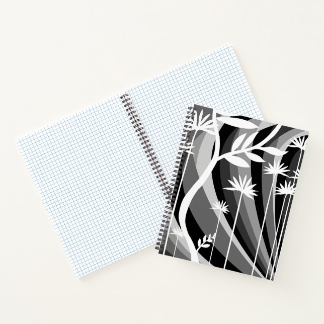 Carnet Impression botanique en noir et blanc (Intérieur)