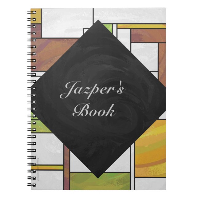 Carnet Impression Brown jaune vert (Devant)