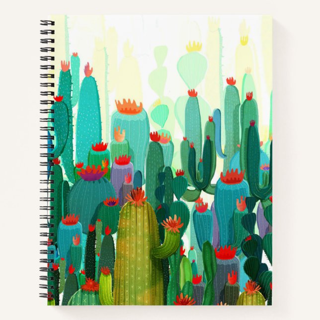 Carnet Impression Cactus | Beaucoup De Cactus (Devant)