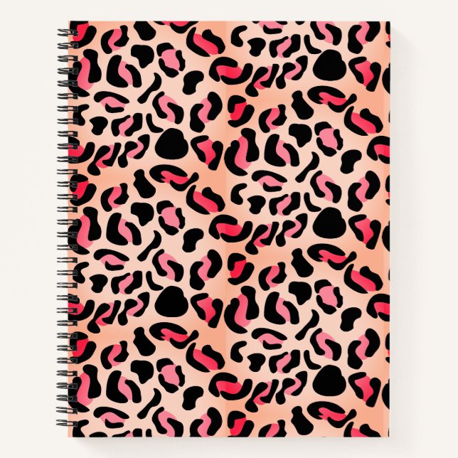 Carnet Impression d'animal de motif léopard moderne (Devant)